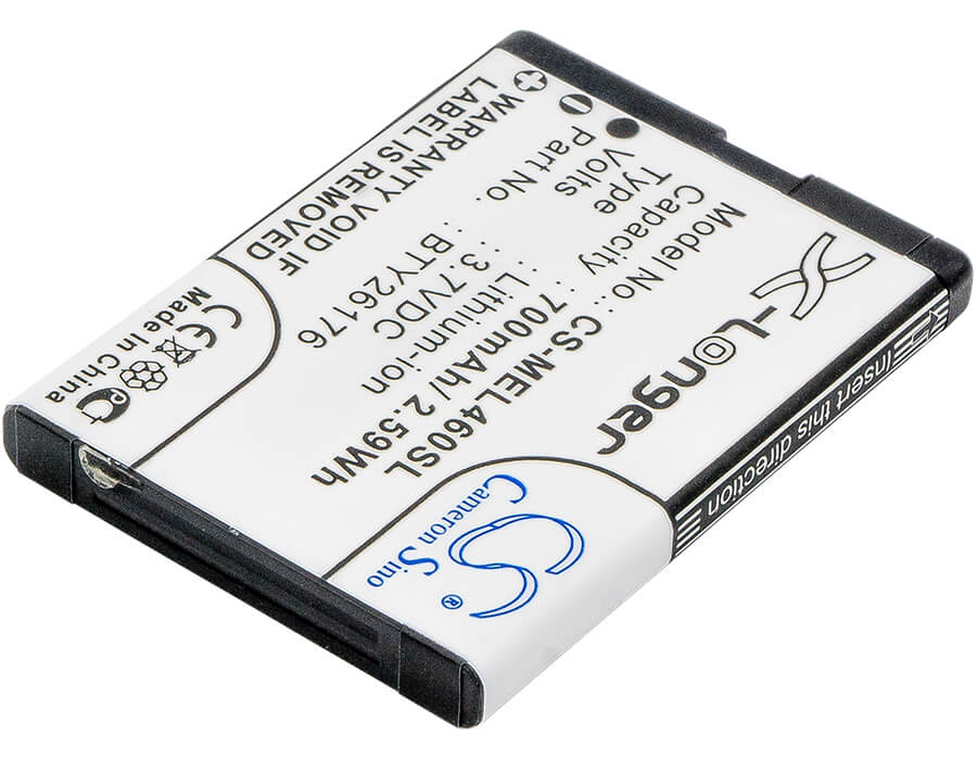 3.7V, 700mAh, Li-ion Battery fits Mobistel, El460, El460 Dual, 2.59Wh