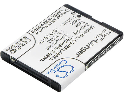 3.7V, 700mAh, Li-ion Battery fits Mobistel, El460, El460 Dual, 2.59Wh