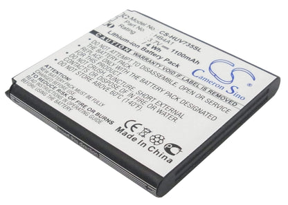 3.7V, 1100mAh, Li-ion Battery fits Huawei, U6100, V735, 4.07Wh