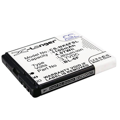 3.7V, 1100mAh, Li-ion Battery fits Blu, Cubo, 4.07Wh