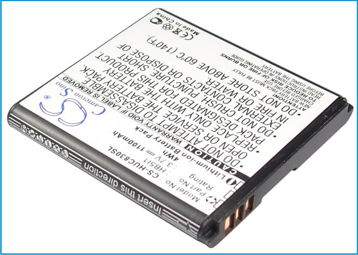 3.7V, 1100mAh, Li-ion Battery fits Huawei, Boulder, C6110, 4.07Wh