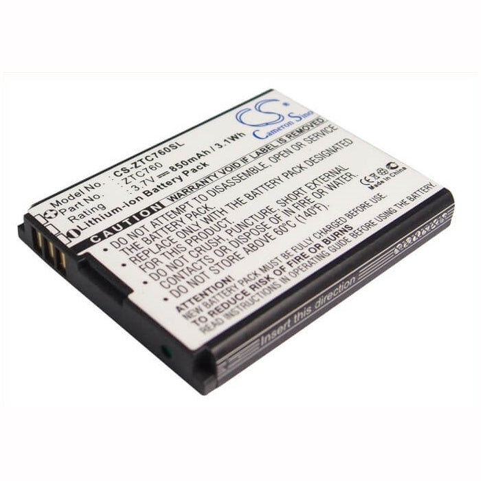 3.7V, 850mAh, Li-ion Battery fits Telstra, C76, 3.145Wh