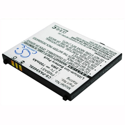 3.7V, 700mAh, Li-ion Battery fits Panasonic, 001p, 940p, 2.59Wh