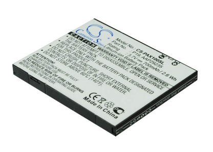 3.7V, 700mAh, Li-ion Battery fits Panasonic, P-01a, P-02a, 2.59Wh