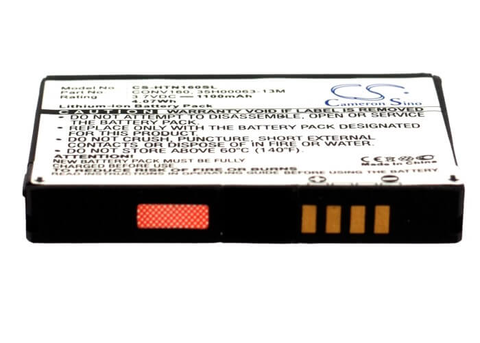 3.7V, 1100mAh, Li-ion Battery fits Htc, Converse 100, H4242, 4.07Wh