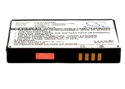 3.7V, 1100mAh, Li-ion Battery fits Htc, Converse 100, H4242, 4.07Wh