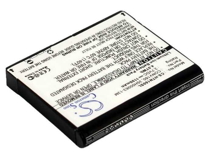 3.7V, 1100mAh, Li-ion Battery fits T-mobile, Shadow 2, Shadow 2009, 4.07Wh