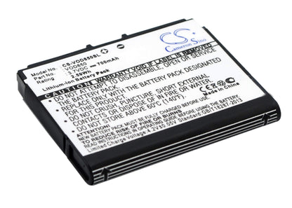 3.7V, 700mAh, Li-ion Battery fits Vodafone, 850, Vf850, 2.59Wh