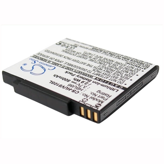 3.7V, 800mAh, Li-ion Battery fits Huawei, T7200, U7200, 2.96Wh