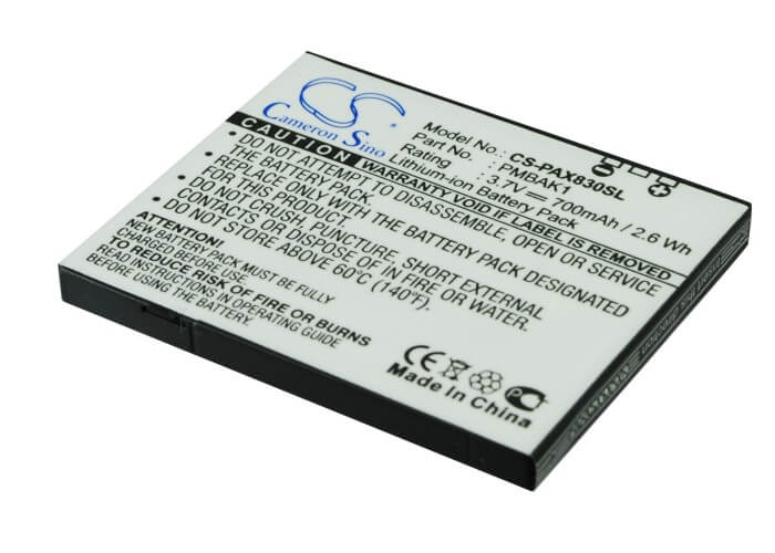 3.7V, 700mAh, Li-ion Battery fits Panasonic, 824p, 830p, 2.59Wh