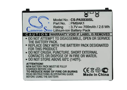 3.7V, 700mAh, Li-ion Battery fits Softbank, 824p, 830p, 2.59Wh