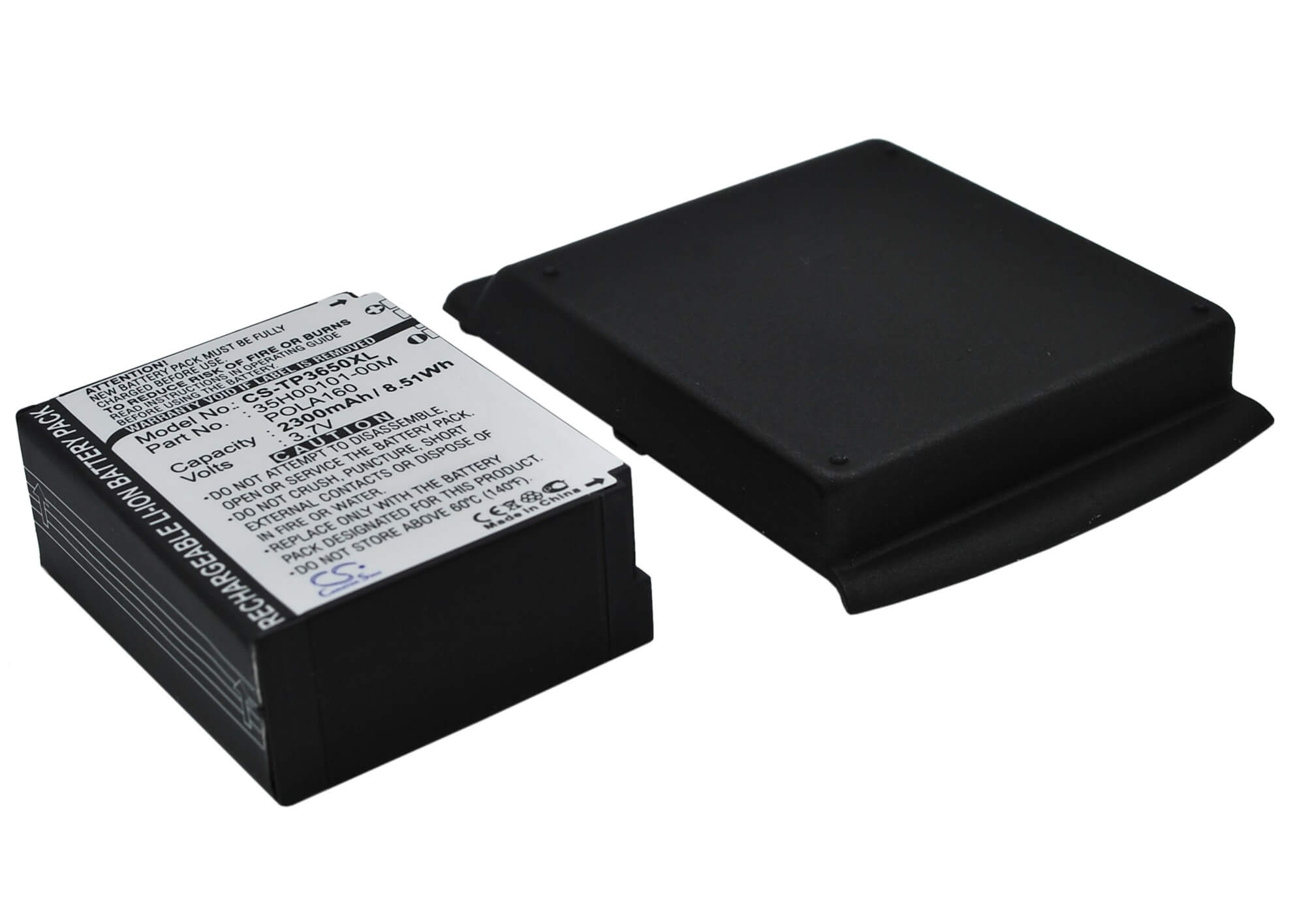 3.7V, 2300mAh, Li-ion Battery fits Htc, P3650, Touch Cruise, 8.51Wh