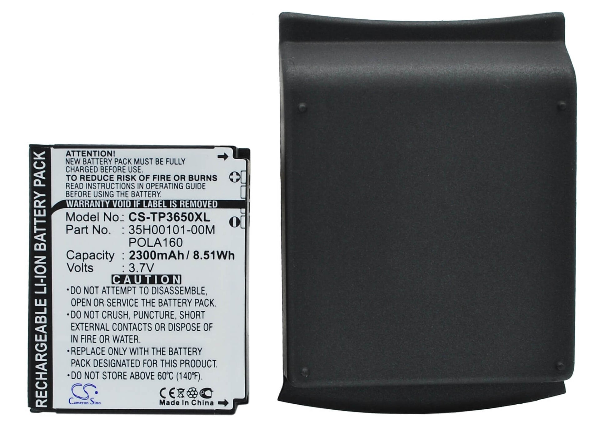 3.7V, 2300mAh, Li-ion Battery fits Dopod, P860, 8.51Wh