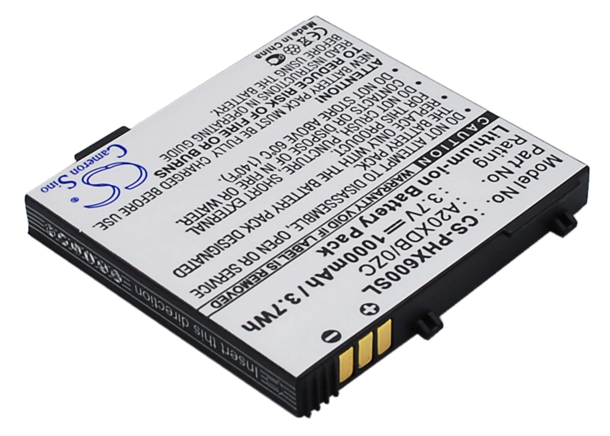 3.7V, 1000mAh, Li-ion Battery fits Philips, Xenium X600, 3.7Wh