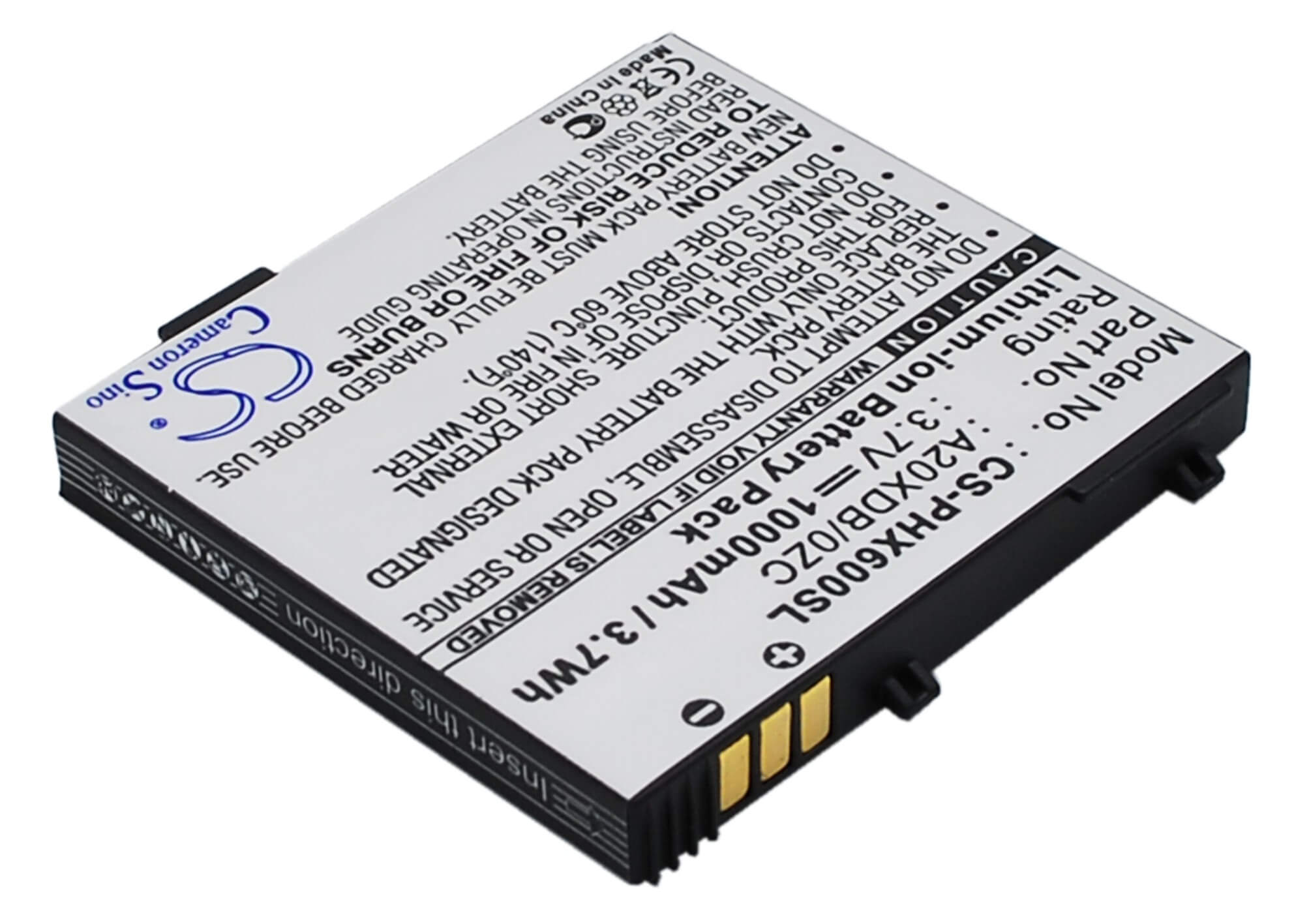 3.7V, 1000mAh, Li-ion Battery fits Philips, Xenium X600, 3.7Wh