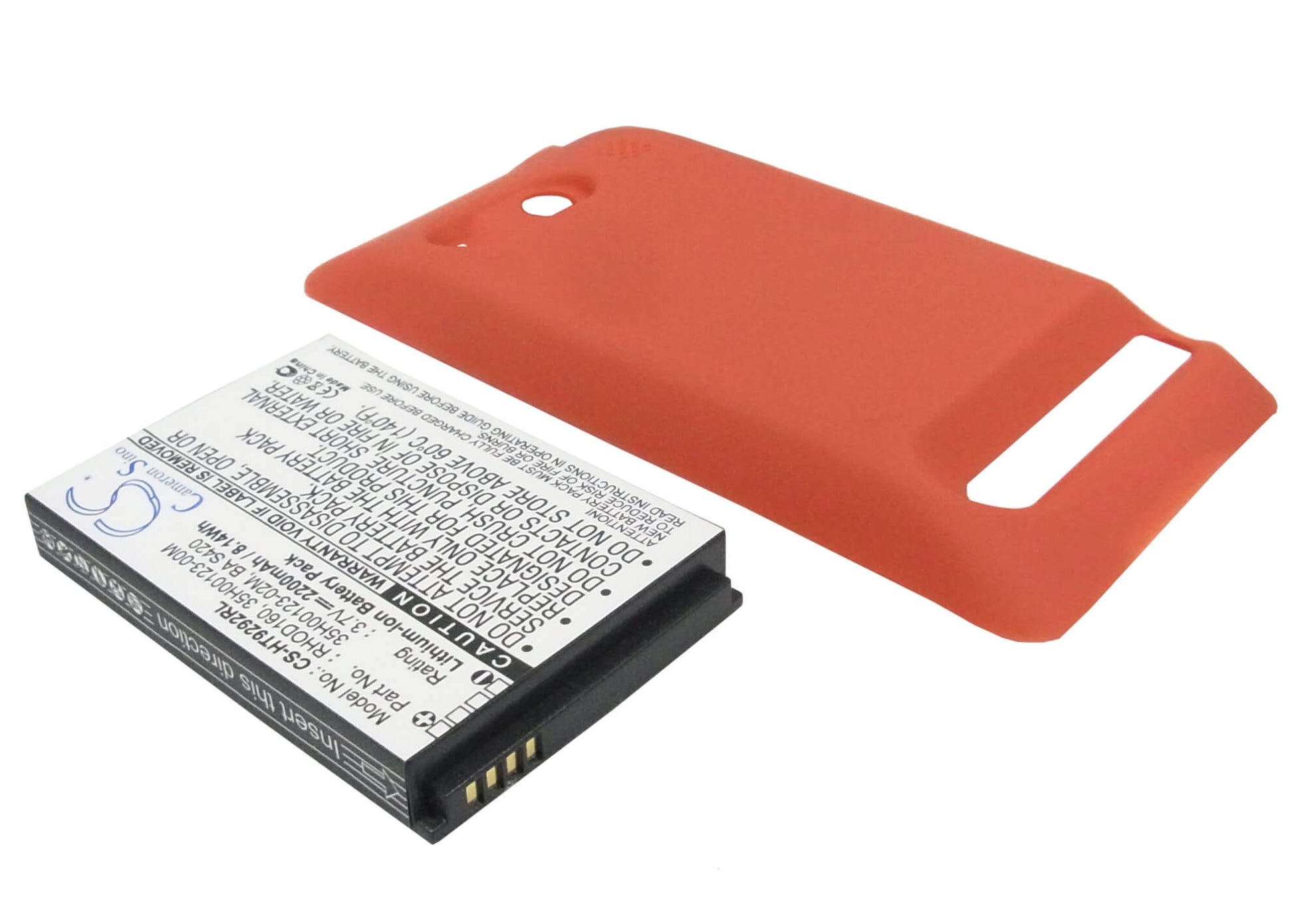 Red, 3.7V, 2200mAh, Li-ion Battery fits Sprint, A9292, Evo 4g, 8.14Wh