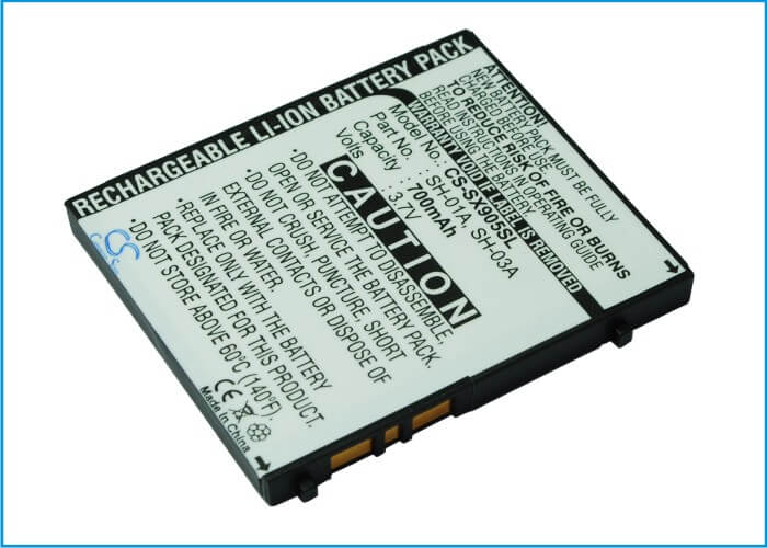 3.7V, 700mAh, Li-ion Battery fits Sharp, 813sh, 820sh, 2.59Wh
