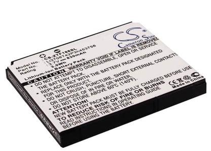 3.7V, 830mAh, Li-ion Battery fits Verizon, F350, 3.071Wh
