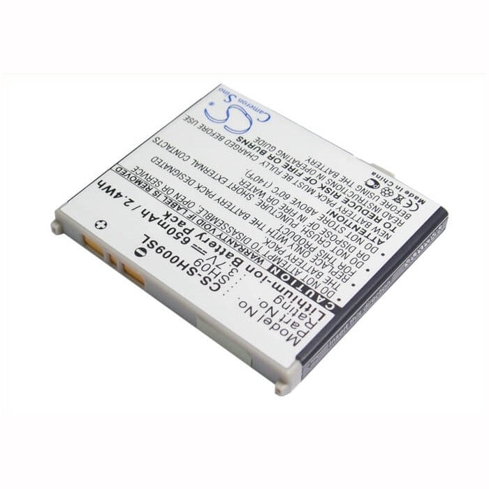 3.7V, 650mAh, Li-ion Battery fits Sharp, Sh902isl, Sh903i, 2.405Wh
