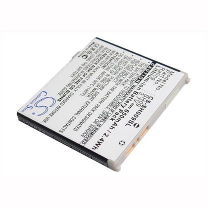 3.7V, 650mAh, Li-ion Battery fits Sharp, Sh902isl, Sh903i, 2.405Wh