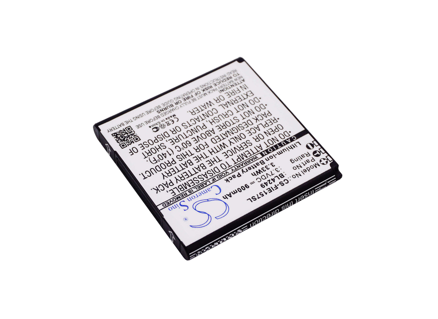 3.7V, 900mAh, Li-ion Battery fits Fly, E145tv, E157, 3.33Wh