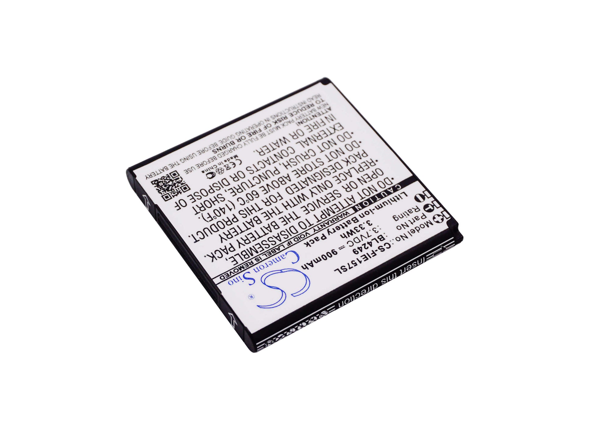 3.7V, 900mAh, Li-ion Battery fits Fly, E145tv, E157, 3.33Wh