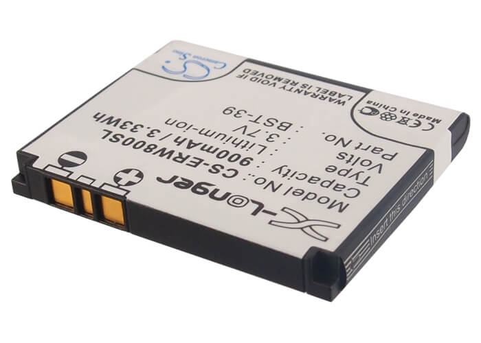 3.7V, 900mAh, Li-ion Battery fits Sony Ericsson, Equinox, J110a, 3.33Wh