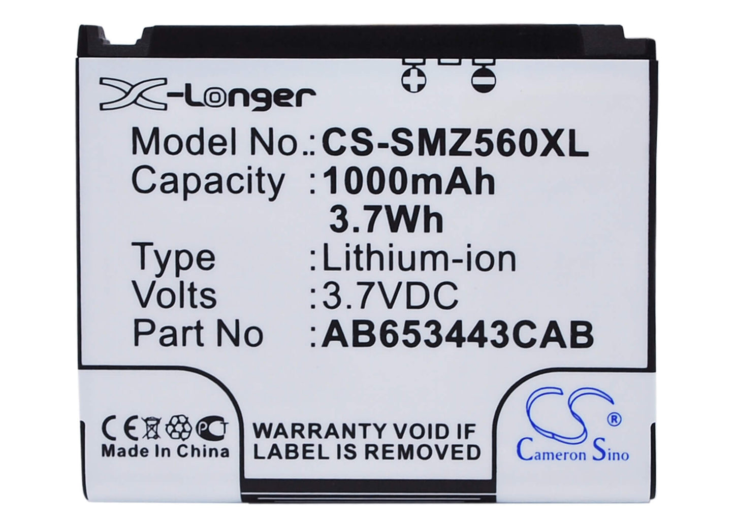 Mobile, Smartphone 3.7V, 1000mAh, Li-ion Battery fits Samsung, Behold Sgh-t919, Behold T919, 3.7Wh
