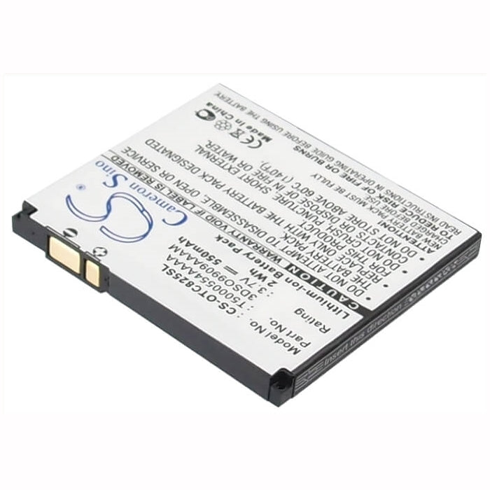 3.7V, 550mAh, Li-ion Battery fits Alcatel, Elle No3, One Touch C825, 2.035Wh