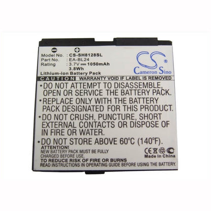 3.7V, 1050mAh, Li-ion Battery fits Sharp, Sh8118, Sh8118u, 3.885Wh