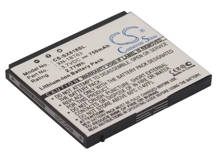 3.7V, 750mAh, Li-ion Battery fits Sharp, Sh6110, Sh6110c, 2.775Wh