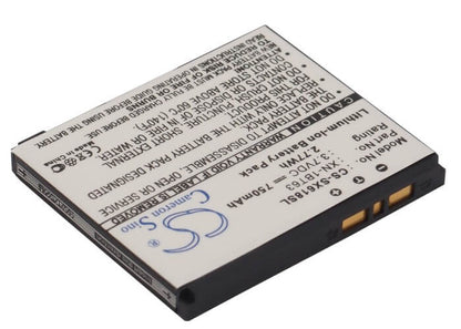 3.7V, 750mAh, Li-ion Battery fits Sharp, Sh6110, Sh6110c, 2.775Wh