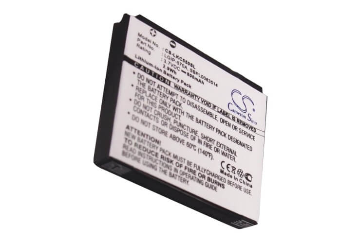 3.7V, 800mAh, Li-ion Battery fits Lg, Cf750, Cookie Plus, 2.96Wh