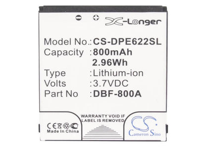3.7V, 800mAh, Li-ion Battery fits Doro, 1362, 2314, 2.96Wh