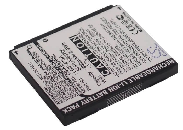 3.7V, 800mAh, Li-ion Battery fits Lg, Gd330, Ke70, 2.96Wh