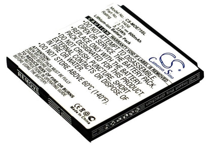3.7V, 900mAh, Li-ion Battery fits Motorola, Ve75, 3.33Wh