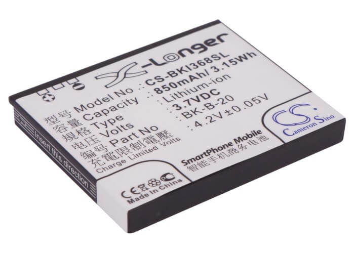 3.7V, 850mAh, Li-ion Battery fits Bbk, I368, I388, 3.145Wh