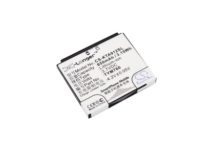 3.7V, 850mAh, Li-ion Battery fits K-touch, A912, A915, 3.145Wh