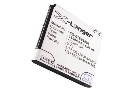 3.7V, 1300mAh, Li-ion Battery fits Orange, P729b, San Franciso, 4.81Wh