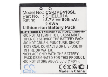 3.7V, 800mAh, Li-ion Battery fits Doro, Phoneeasy 409, Phoneeasy 409gsm, 2.96Wh