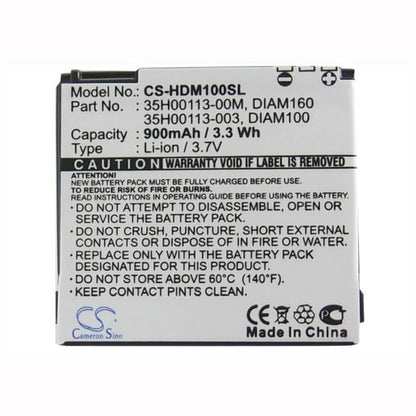 3.7V, 900mAh, Li-ion Battery fits Dopod, S900, Touch Diamond, 3.33Wh