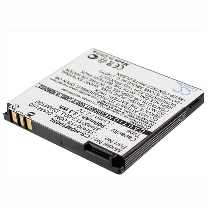 3.7V, 900mAh, Li-ion Battery fits Verizon, Touch Diamond, 3.33Wh