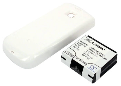 White, 3.7V, 2680mAh, Li-ion Battery fits T-mobile, G1 Touch, Mytouch 3g, 9.916Wh