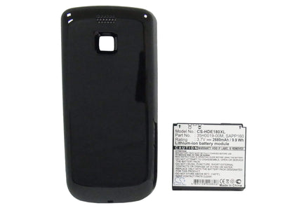 Black, 3.7V, 2680mAh, Li-ion Battery fits Htc, A6161, Magic, 9.916Wh
