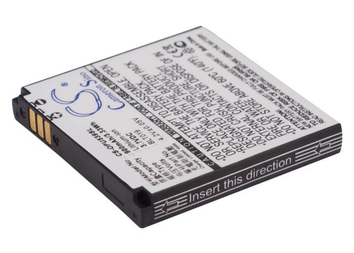 3.7V, 900mAh, Li-ion Battery fits Oppo, U539, 3.33Wh