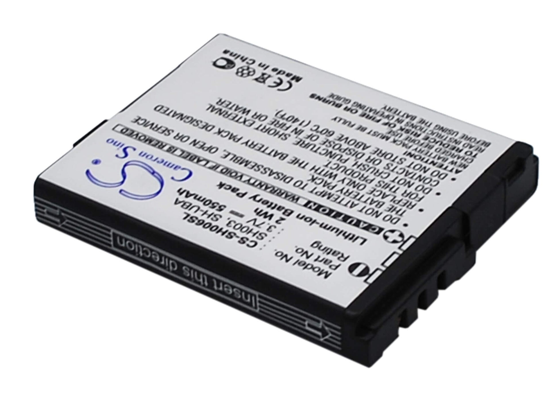 3.7V, 550mAh, Li-ion Battery fits Sharp, 003sh, Aqous Shot Sh003, 2.035Wh