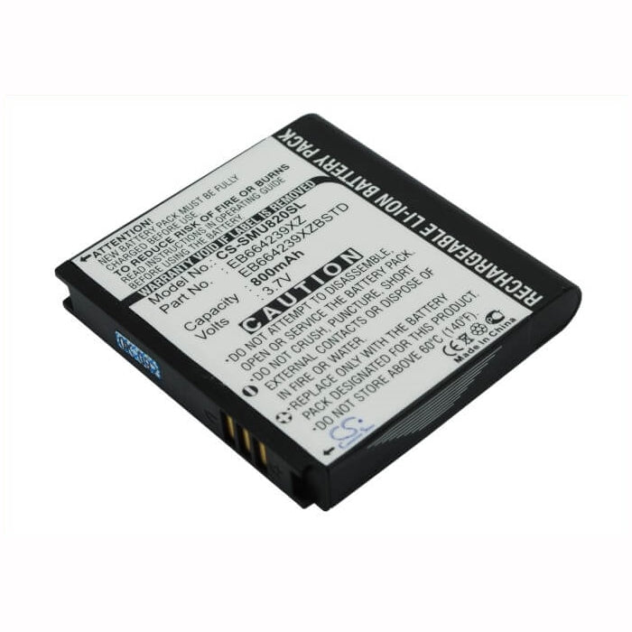 3.7V, 800mAh, Li-ion Battery fits Samsung, Reality U820, Sch-u820, 2.96Wh
