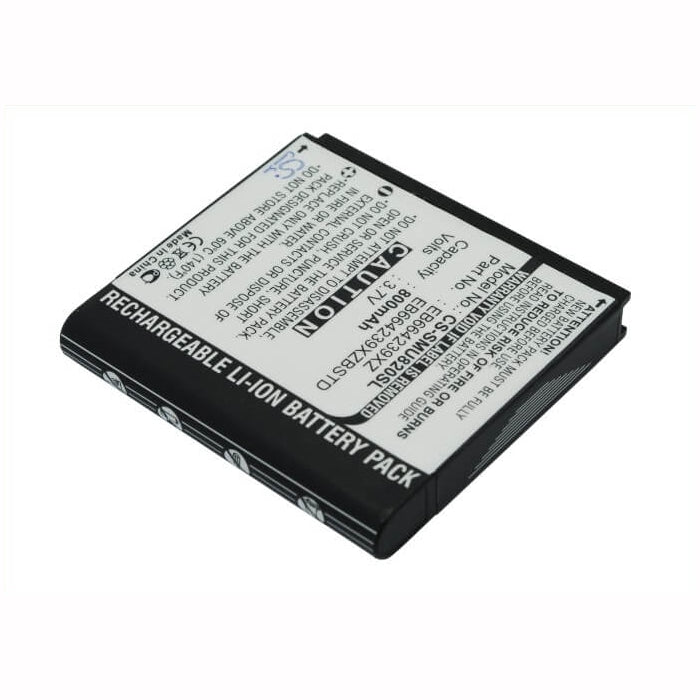3.7V, 800mAh, Li-ion Battery fits Samsung, Reality U820, Sch-u820, 2.96Wh