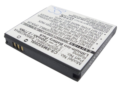3.7V, 750mAh, Li-ion Battery fits Samsung, Gt-s5200, Gt-s5200c, 2.775Wh