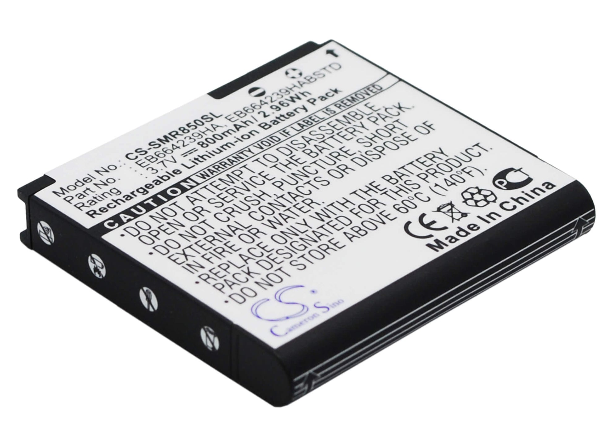 3.7V, 800mAh, Li-ion Battery fits Metropcs, Ativ Odyssey, R860 Caliber, 2.96Wh